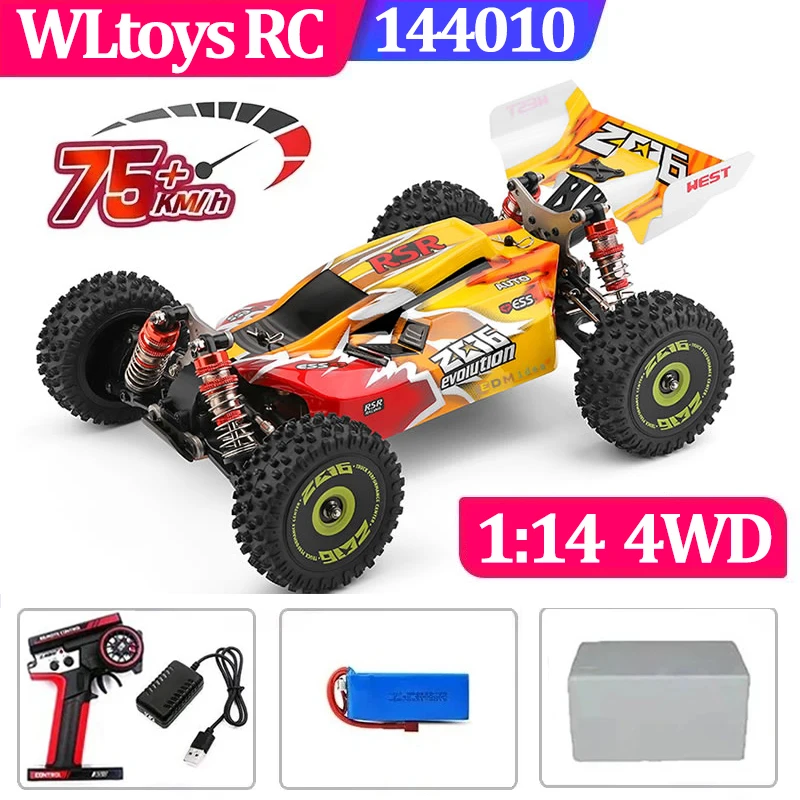 75 KM/H WLtoys 124016 124017 60 KM/H 144001 Rc Elettrico 4wd Batteria Ad Alta Velocità Atv Telecomando Drift Rc Auto per Adulti Giocattoli