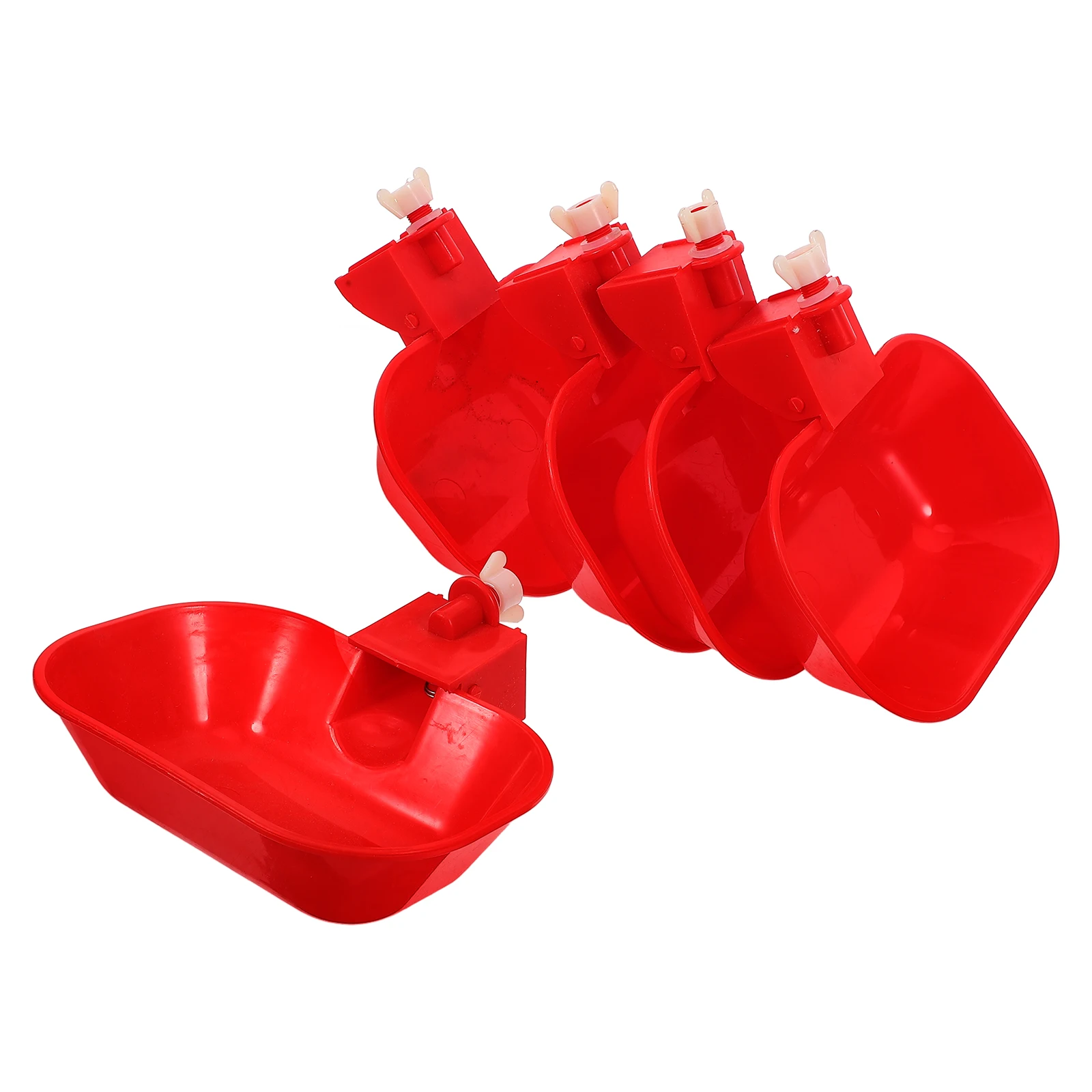 

5pcs Chicken Duck Goose Water Cups Automatic Feeder Drinkers System Dispenser Poultry Hydration Solution PP Material