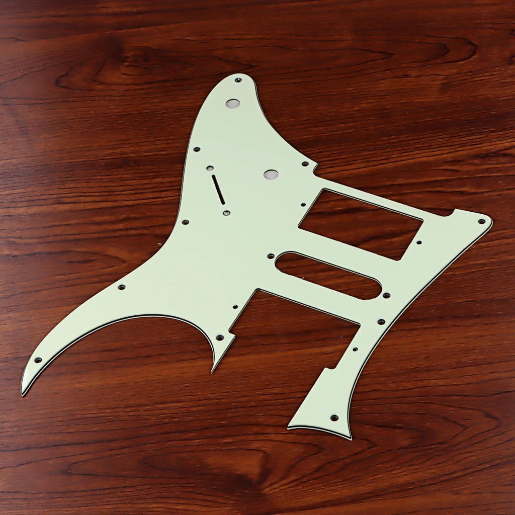 HSH Guitar Pickguard Scratch Plate for Electric Guitar Parts, 10 Holes 3Ply Mint Green