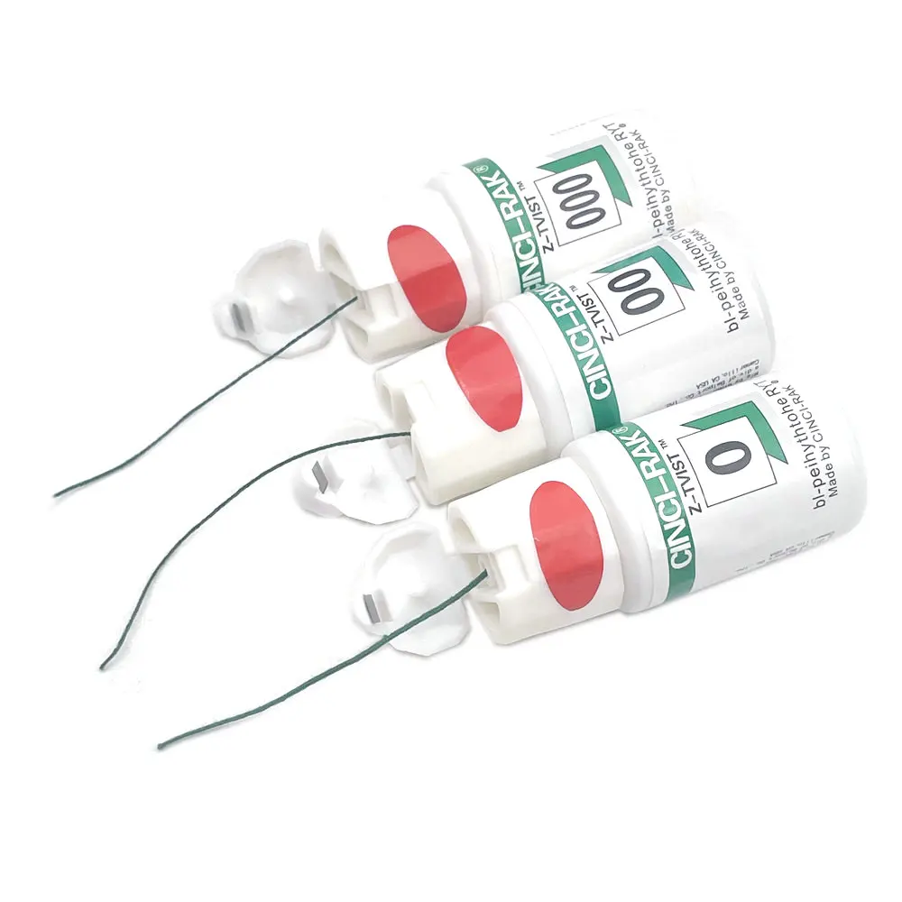 

Стоматологическая нить, одноразовый ретракционный шнур, трикотажный хлопок, материал для десен, 1 флакон, размер 0, 00, 000