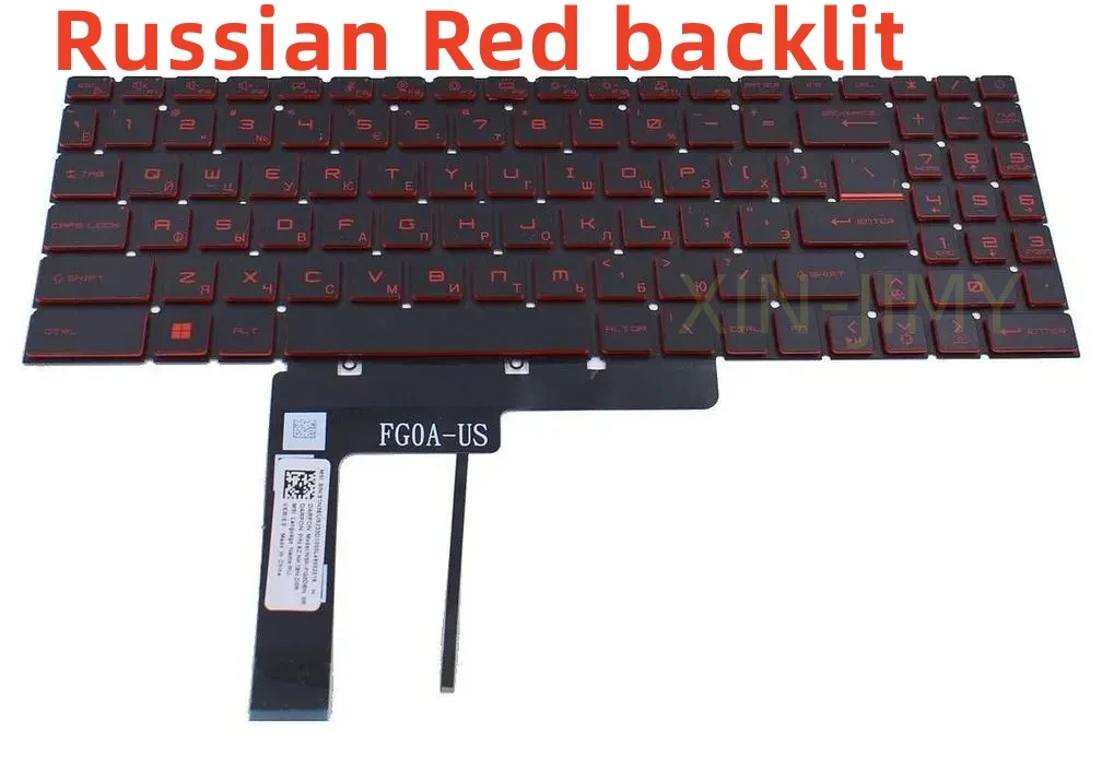 

Russian layout Red Backlit Laptop Keyboard For MSI GF66 GF76 11SC 11UC 11UD 11UE 11UG 12UC 12UD Notebook