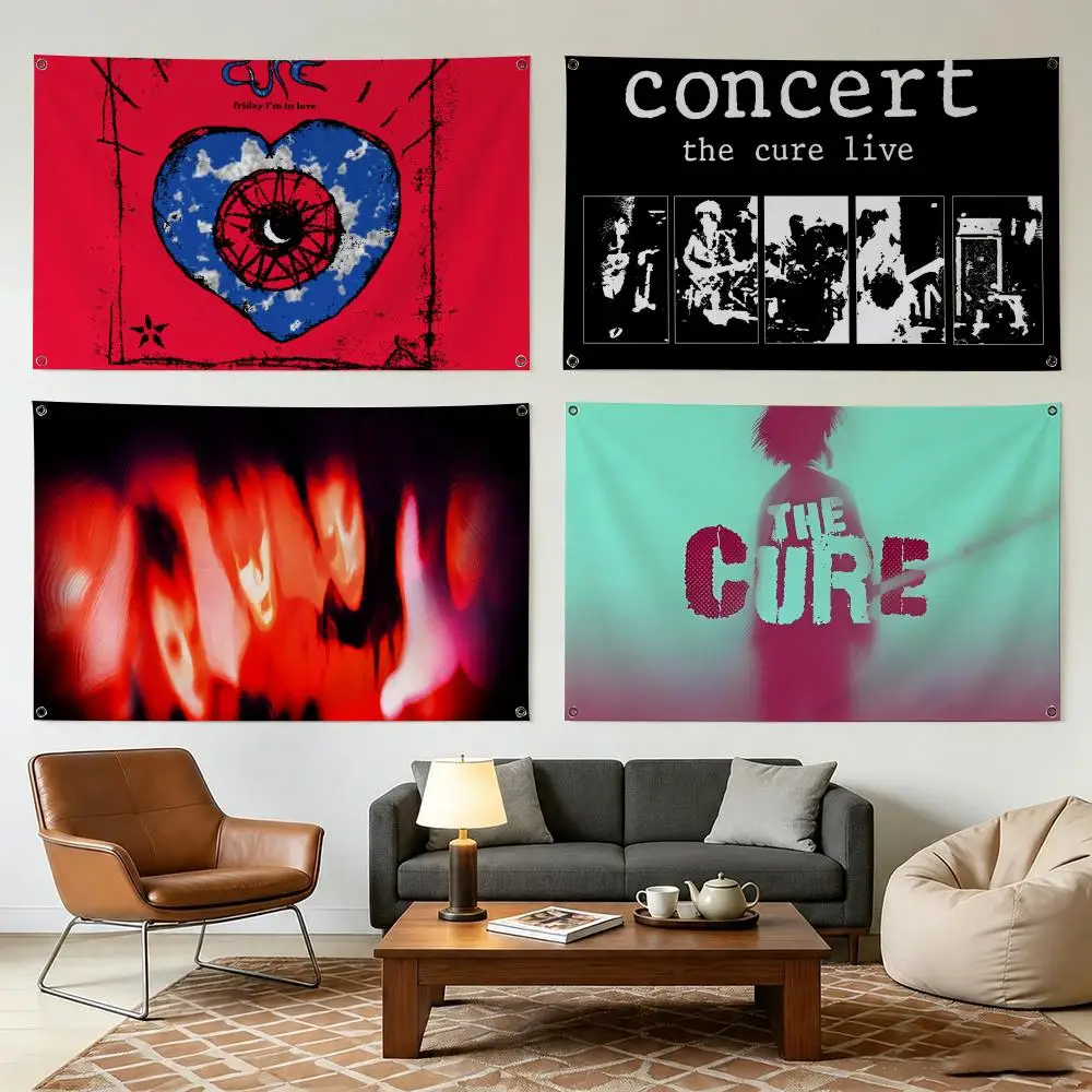 The C-Cure Rapper Singer Flags Wall Hanging Outdoor Garage Room Decorative Fashion Gift Background