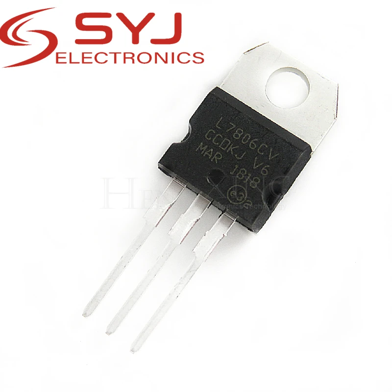 10pcs/lot L7806CV L7806 KA7806 MC7806 Voltage Regulator 6V 1.2-1.5A TO-220 new original In Stock