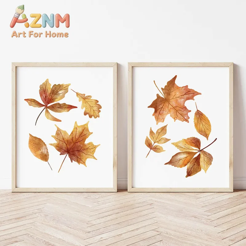 Fall Autumn Sayings Canvas Painting Hello Pumpkin Quote Wall Pictures Children Cartoon Art Print Halloween Poster Home Decor