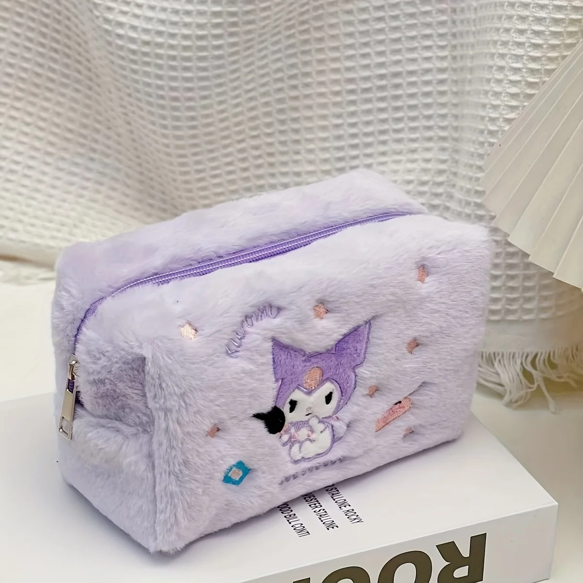 

Authorized) Sanrio Pencil Case, Japanese Cartoon Embroidered Stationery Bag, Cute Cinnamoroll And Kuromi Design, Large Capacity