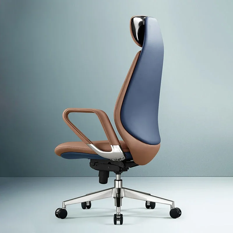Cadeira de escritório moderna ergonômica computador executivo cadeira de jogos de couro elástico luxo rotativo sillas de oficina cadeira móveis