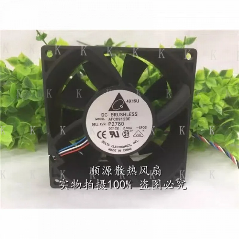 

C ДЛЯ Delta AFC0912DE DC12V 2,50A 90*90*38 мм 4-проводной охлаждающий вентилятор с ШИМ