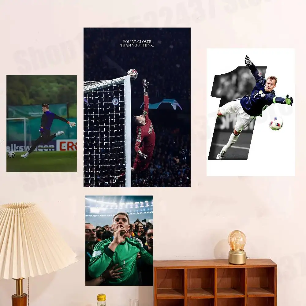 Póster de fútbol de Alemania 1 Manuel N-Neuer para impresiones de pared, para sala de estar, dormitorio, oficina, decoración del hogar, regalo
