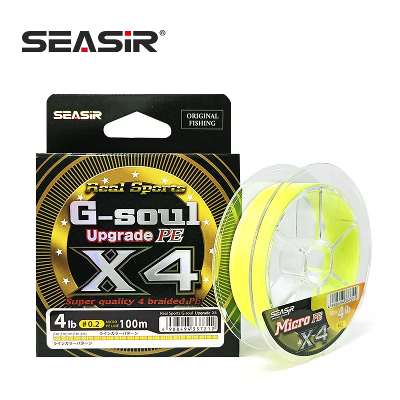 Seasir X4 2022 New Arrival Japan Original  Upgrade Micro 4 Braided 100m Multifilament High Strength PE Line