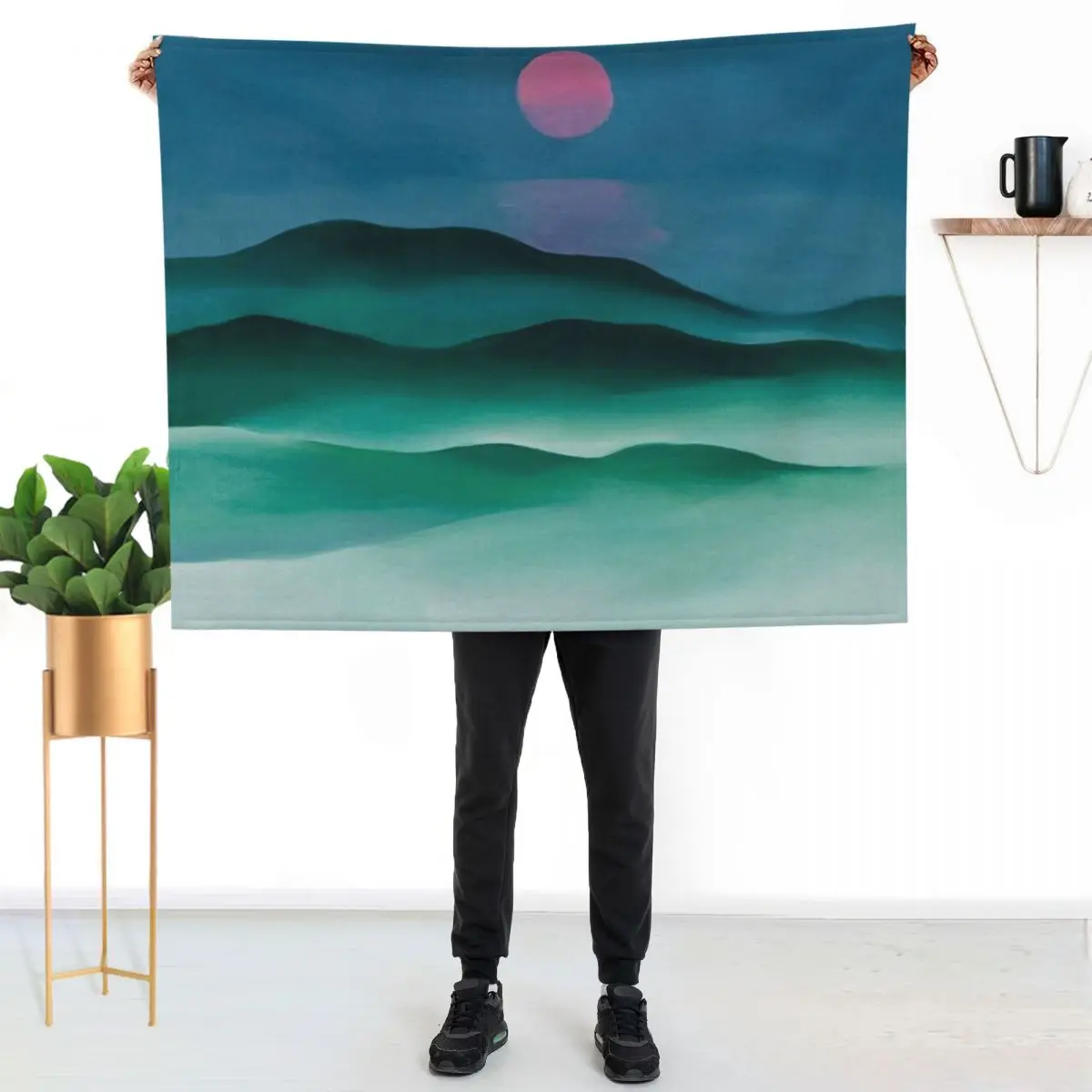 

Pink Moon over Water (1924) by Georgia O'Keeffe Pink Moon over Water Georgia okeefe paintings, Georgia o keeffe Throw Blanket