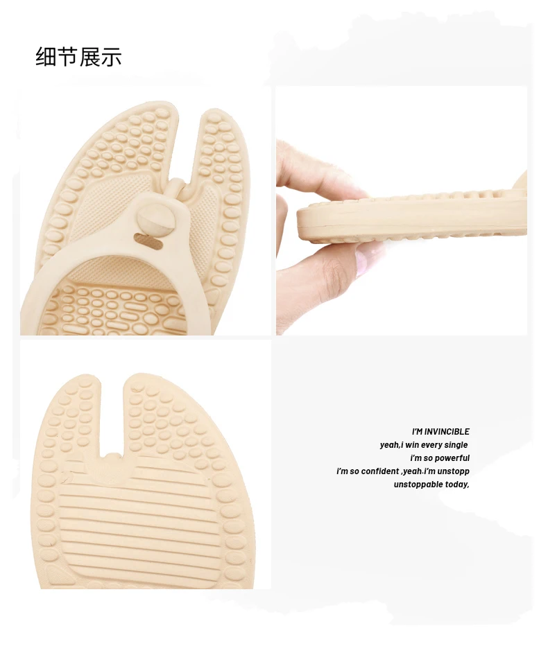 Heißer Verkauf Outdoor Reise Klapp Massage Hausschuhe Hotel Hausschuhe Neue männer Plattform Flip-Flops Badezimmer Hause Frauen Nicht-slip Rutsche – Detail 21