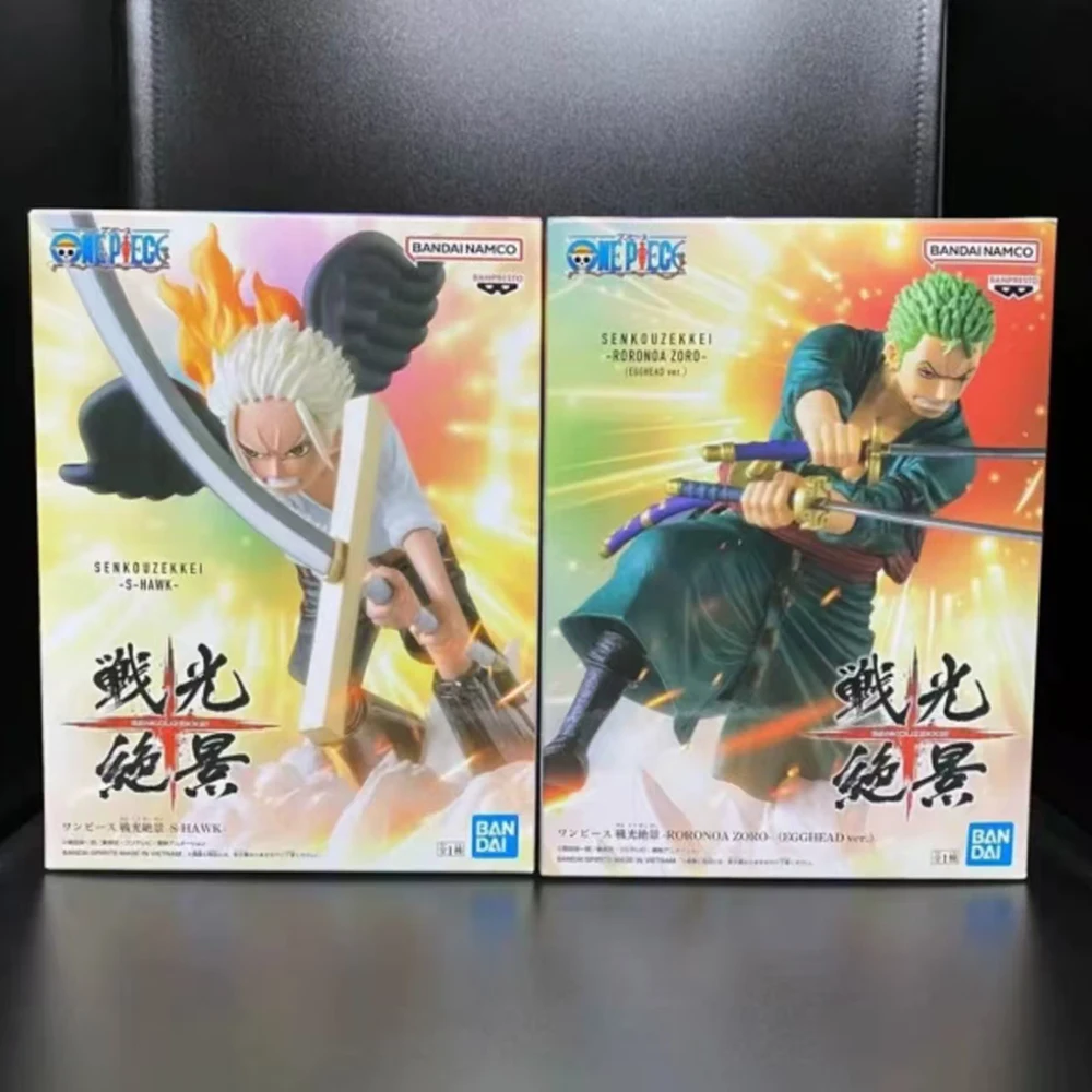 In Stock Original Bandai Spirits Banpresto One Piece S-Hawk Roronoa Zoro Senkou Zekkei Anime Figure Action Figure Garage Kit