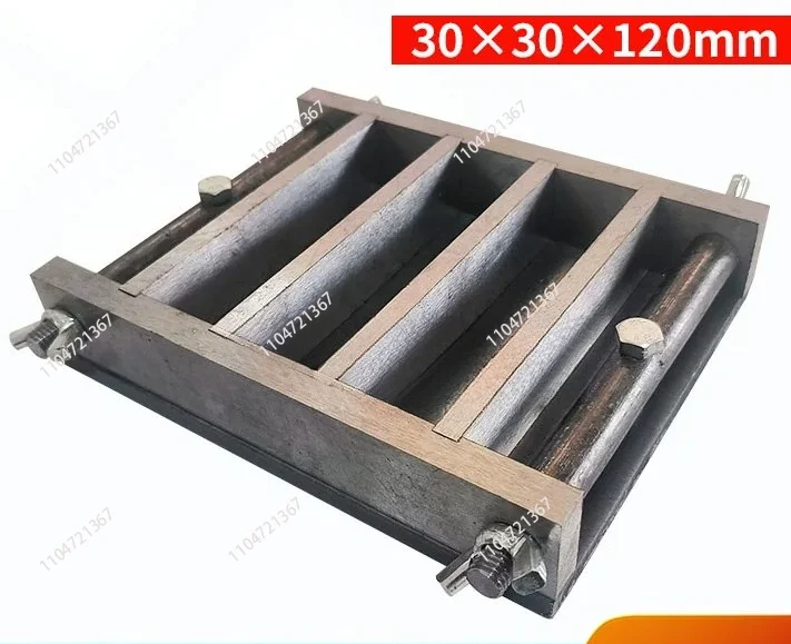 Determination of Bending Strength of Grouting Material Slurry Die 30 * 30 * 120mm Metal Test Mold Mortar Casting Triple Mold
