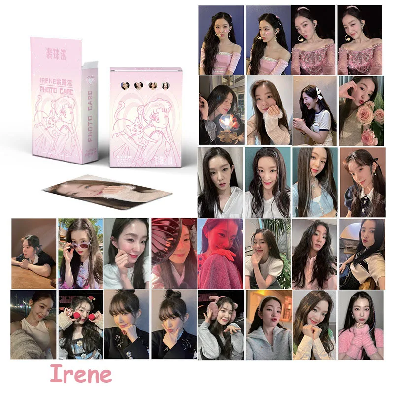 Irene Joy Laser Druo Cards, Double Sides, Selfie Photocards, Wendy Postcards, GérCollection Surprise Gifts, Fashion Ins, 50Pcs per Set