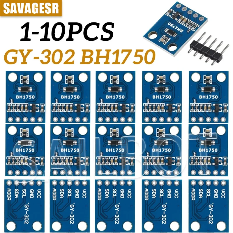 1-10PCS GY-302 BH1750 BH1750FVI Light Intensity Illumination Module Digital Optical Intensity Illumination Sensor for Arduino