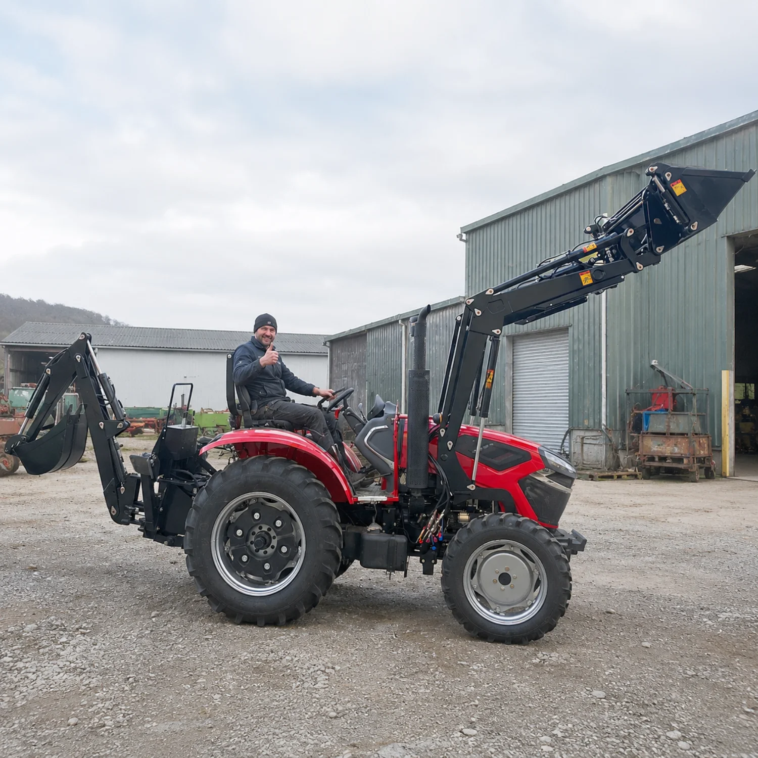 Tracteur utilitaire compact personnalisé de 50 CV, 4 roues motrices, équipement agricole, tracteur diesel, tracteur à quatre roues motrices, CE EPA