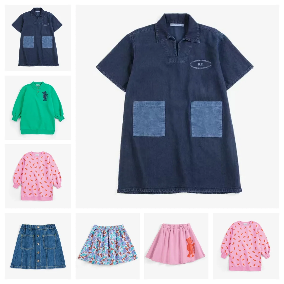 Children's Clothes New Arrival Girls Floral Print Dress & Skirt 2PCS Set Premium Casual Summer Outfit for Kids Toddler
