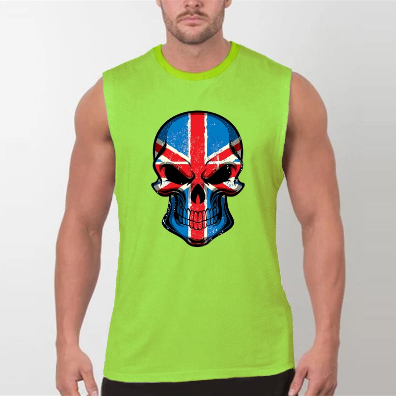 

Mens Bodybuilding Muscle Tank Tops Fitness Sleeveless T Shirts Jogging Sportswear Singlets Summer Mesh Quick Dry Gym Clothing