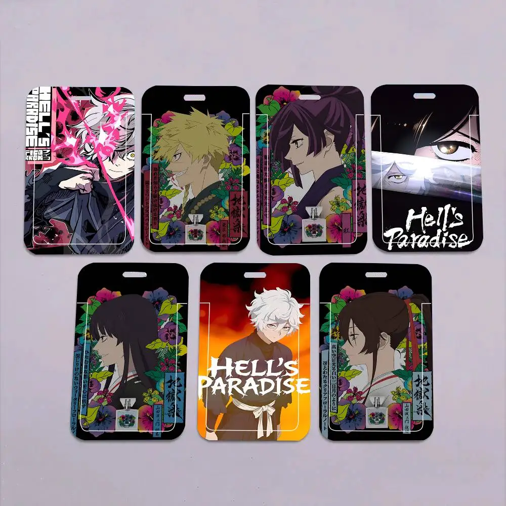 1 Stück Anime Hells Paradise Jigokuraku Gabimaru Ausweishülle, Schulkarten-Schutzhülle, Zugangskarten-Schutzhülle, Bus- und Essenskarten-Schutzhülle, Einfach zu Bedienen