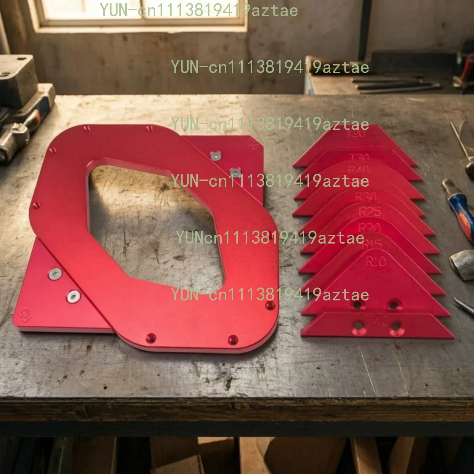 Router Corner Template with Interchangeable Plates Precision Router Corner Radius Template Wood Edge Roundover Jig Accurate