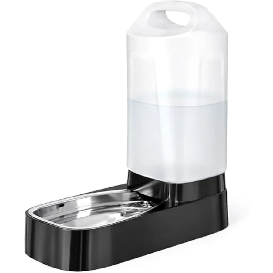 

Automatic Dog Water Bowl Dispenser - 2.4 Gallon Gravity Pet Water Dispenser with 304 Stainless Steel Bowl Dog Auto Feeders Bowl