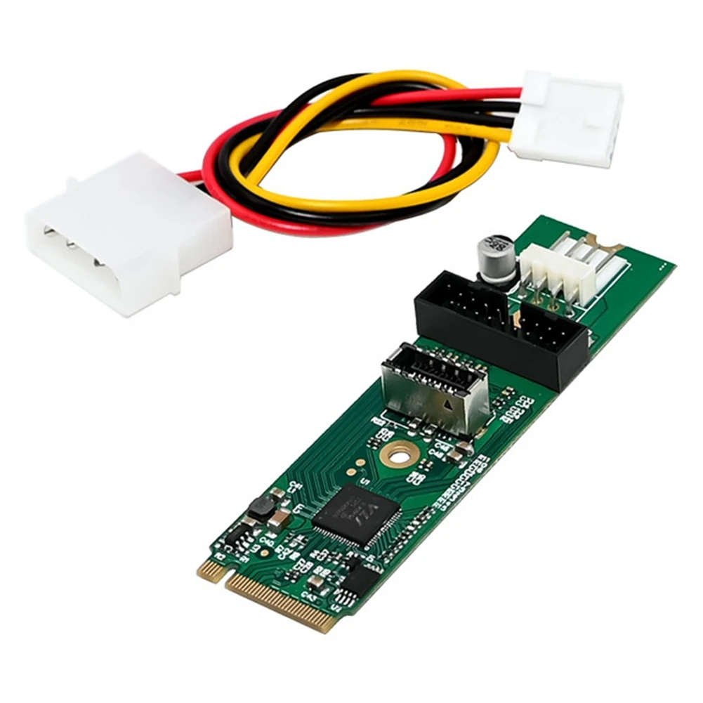 A85P M.2 M to VL805 Type-E & 19Pin Front USB3.0 Port Expansion Card,for Printers, Scanners, Hubs, and Any Other USB Device
