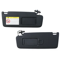 Interior Black Sun Visor For VW Golf 7 SportsVan Jetta MK7 T-Cross Passat B8 CC E-Golf T-Roc Front Sunshade With Makeup Mirror