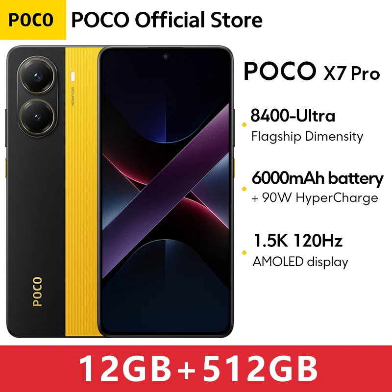 Global Version POCO X7 Pro Cellphone 256GB 512GB Dimensity 8400