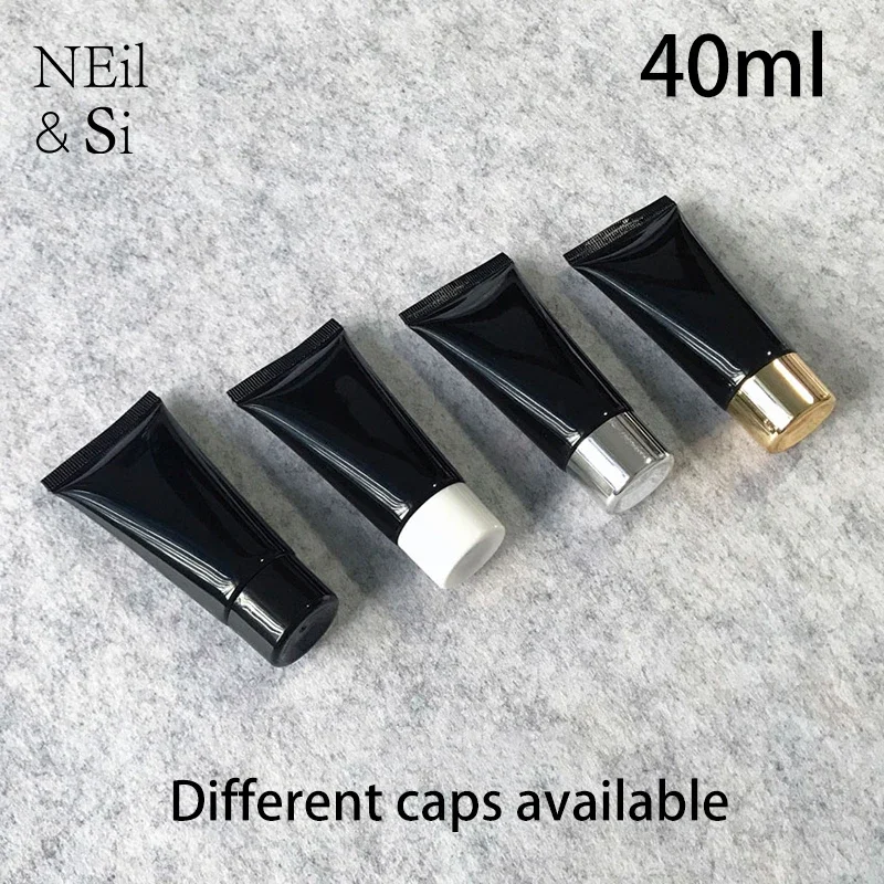 

Black 40ml Plastic Hand Cream Squeeze Bottle 40g Cosmetic Facial Cleanser Soft Tube Concealer Empty Refillable Bottles