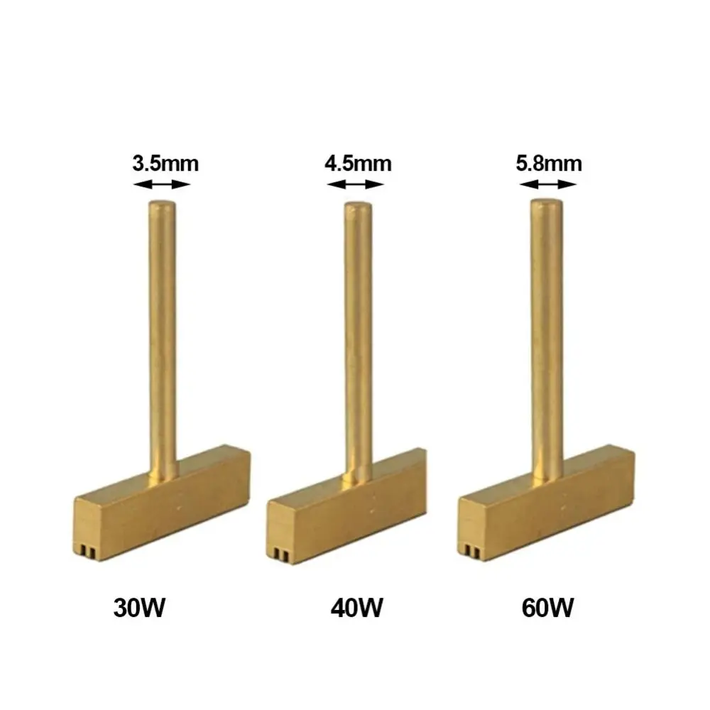 Portable 30W/40W/60W T Soldering Iron Tips Replacement T-head Solder Tip Copper Durable T Tip Flex Cable Repair