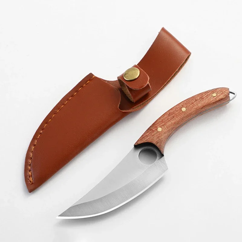 

Wood Handle Stainless Steel Sharp Boning Knife Butcher Meat Cutting Knife Utility Kitchen Tools Portable Outdoor Survival Knives