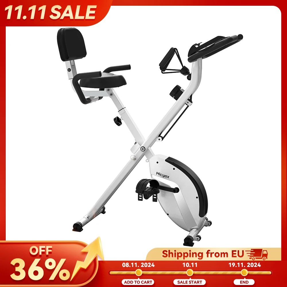 Micyox Indoor Bike Heart Rate Detection Digital Display 16-speed Power Adjustable 3 in 1 Fitness Exercise Bikes Free Shipping