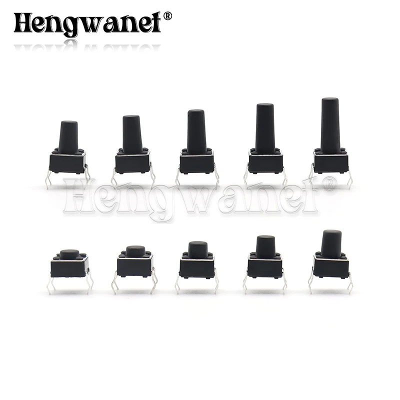 100/180/200PCS 6x6mm Micro Push Tact Switch Kit 6x6 Mini tactiele Toggle Touch Button PCB Momentary 4pin Drukknop