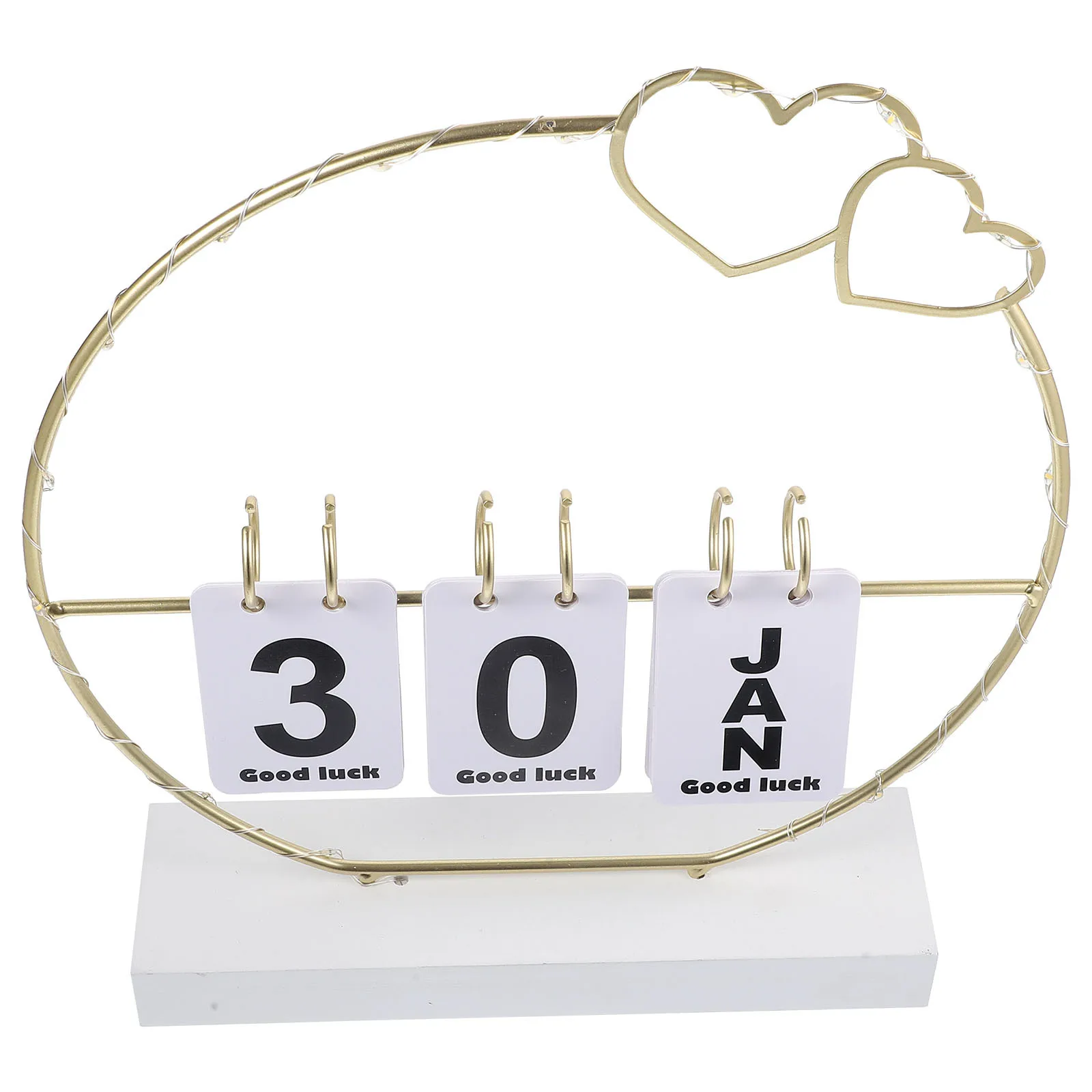 

Rustic Desktop Calendar Manual Flip Design Reusable Perpetual Calendar Artistic Household Gift for Home Office Desk