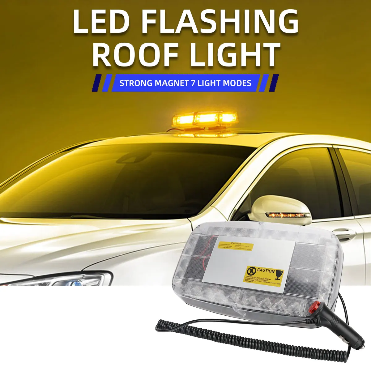 

Внешняя присоска автомобиля, мигающий свет, 12-24 В, 24SMD, сигнальная сигнальная лампа, магнитная присоска, стробоскоп, аксессуар для крыши