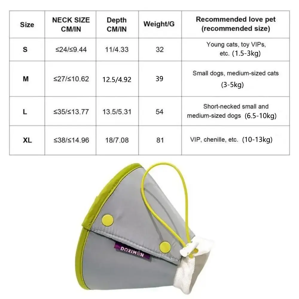 Adjustable Cat Cone Collar Lightweight Anti-bite Elizabethan Collars Breathable Easy To Eat and Drink Pet Protective Cover