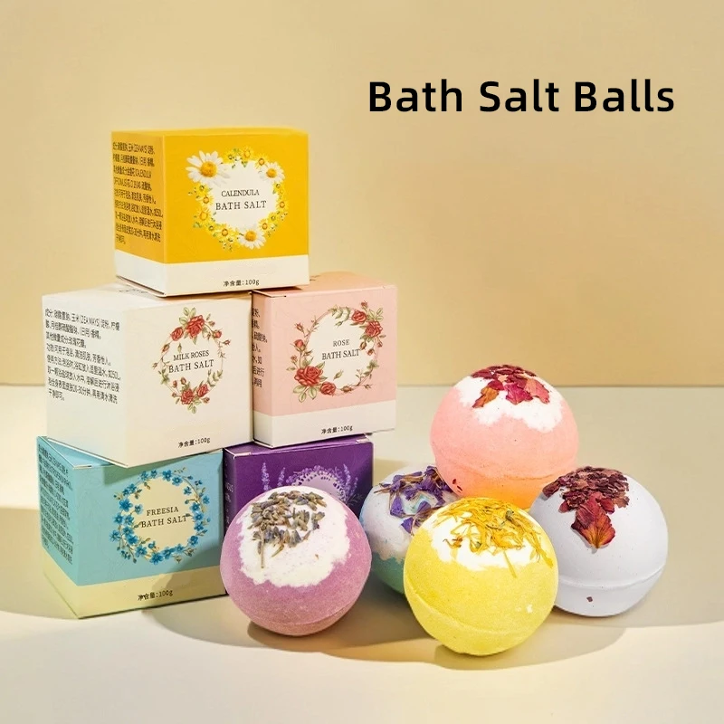 100g Bubble Small Bath Bombs Body Stress Relief Exfoliating Moisturizing Fragrances Aromatherapy SPA Salt Ball Dry Skin Relaxing