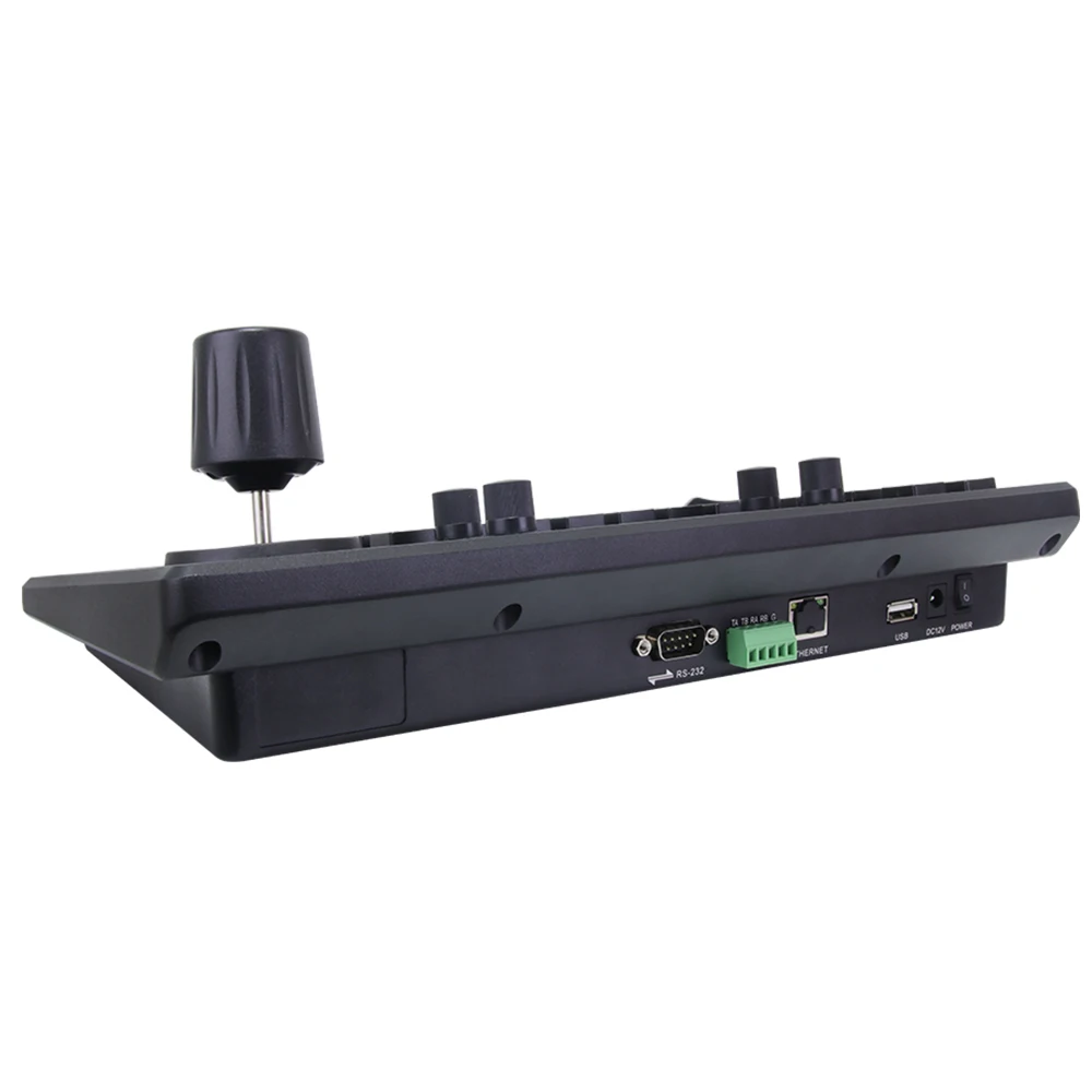 PTZ Camera Control Keyboard Built-in IP Decoding Module 4D Joystick For Remote Video Conference