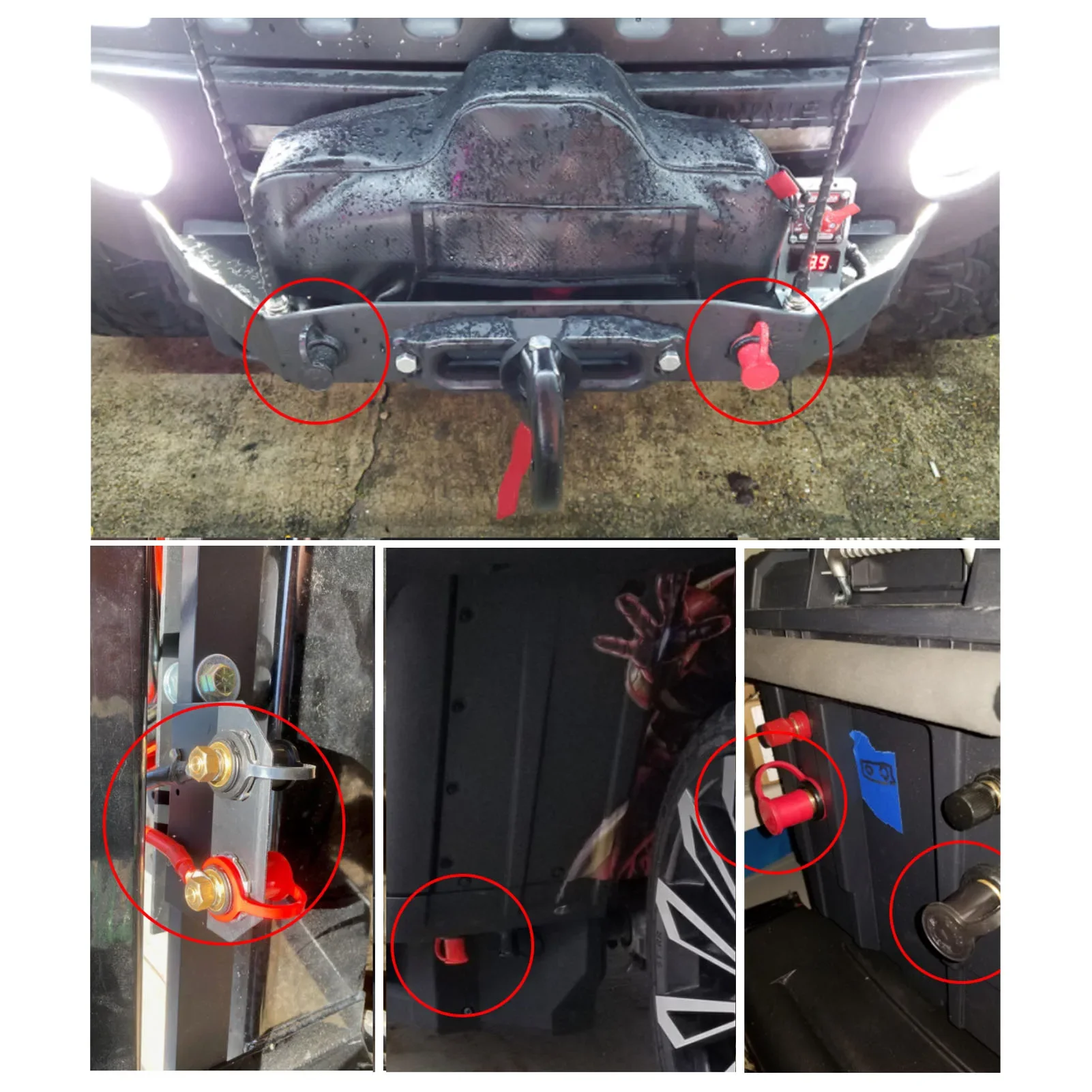 Battery  Post Kit 20mm Stud  Car RV Truck Charging Pile Jumper Terminal Black Red Battery  Terminal