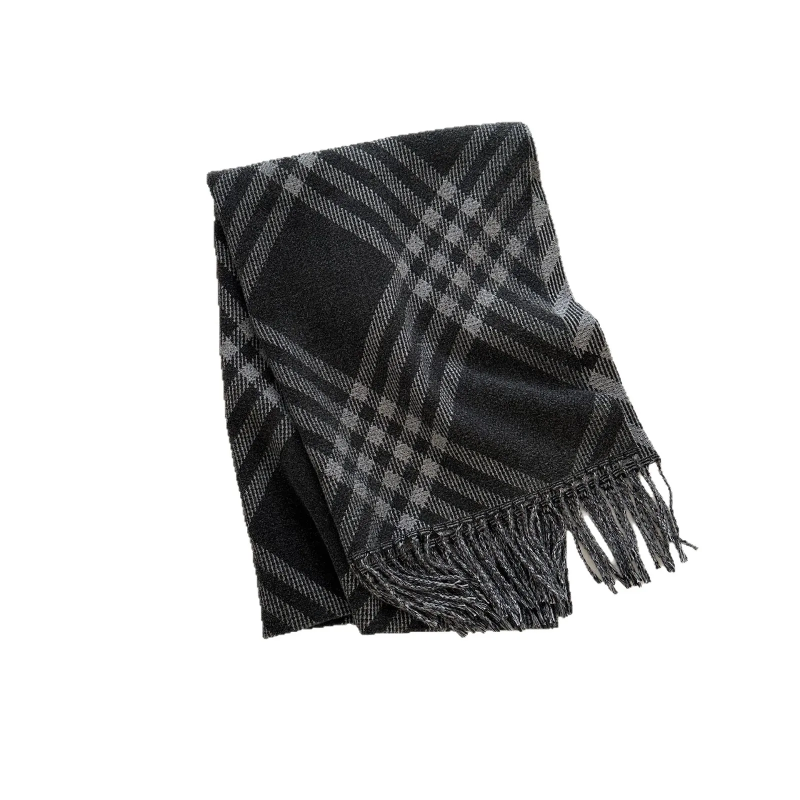 Роскошный зимний толстый теплый клетчатый шарф с кисточками, женский кашемировый платок и накидки, шейный платок из пашмины, Bufanda, женский длинный Echarpe