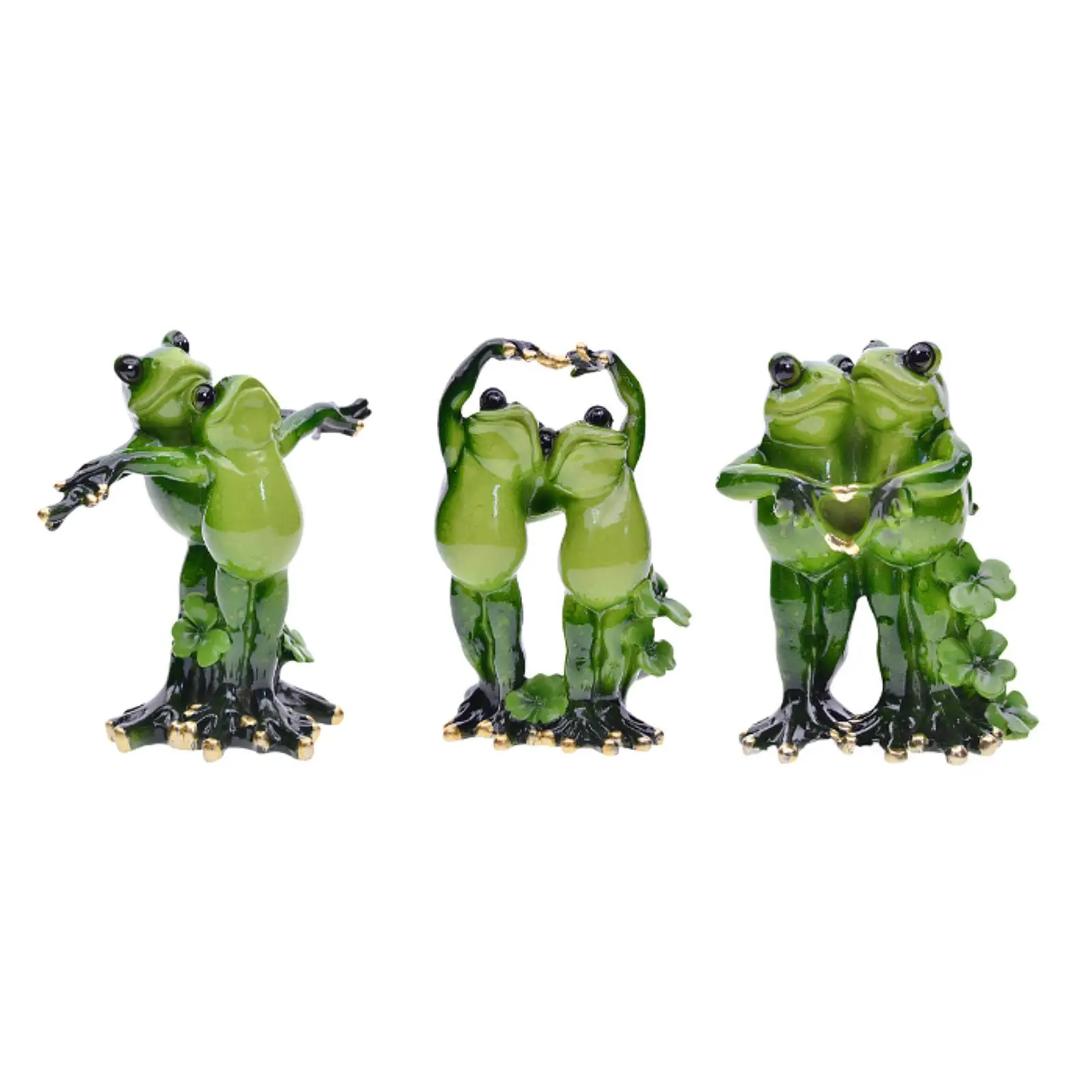 Ornament Versatile Newlyweds Valentine's Day Gifts Shelf Couple Frog Statue