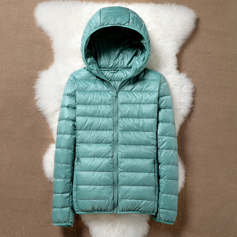 Doudoune à capuche ultralégère pour femme, manteau chaud, Parka légère, collection printemps-hiver 2021, 2022