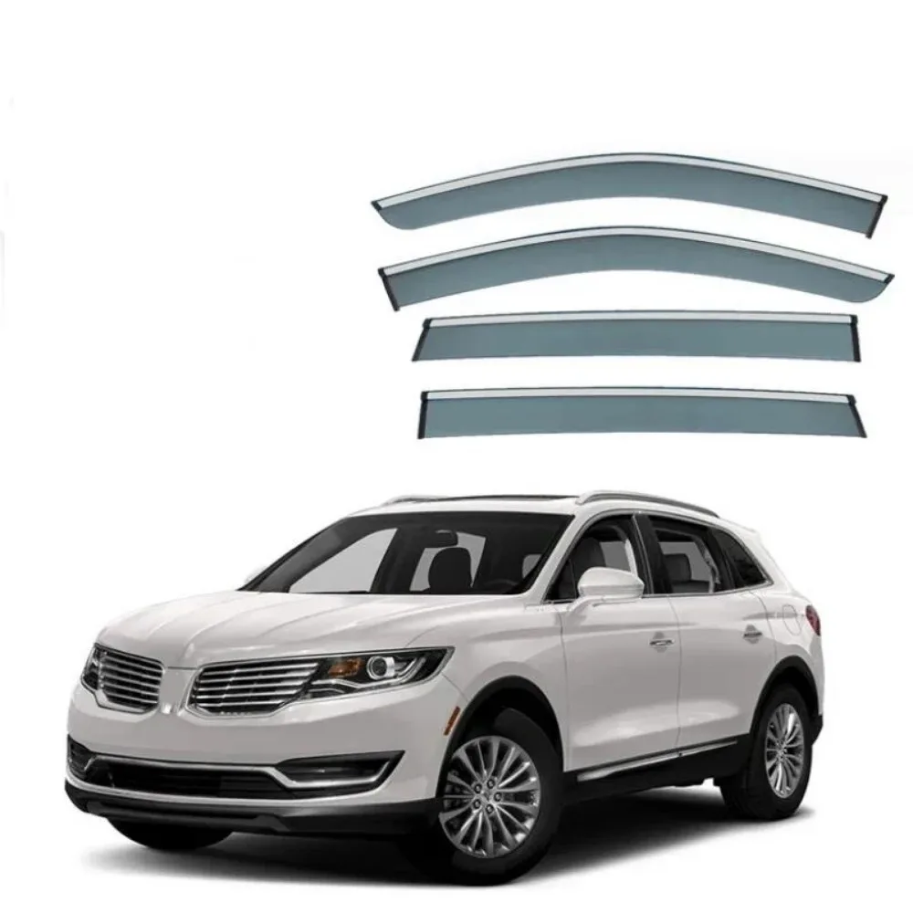 Window Visor Rain Exterior Part Body Kit Accessories For Lincoln MKX 2015 2016 2017 2018 Nautilus 2019 2020 2021 2022 -2025