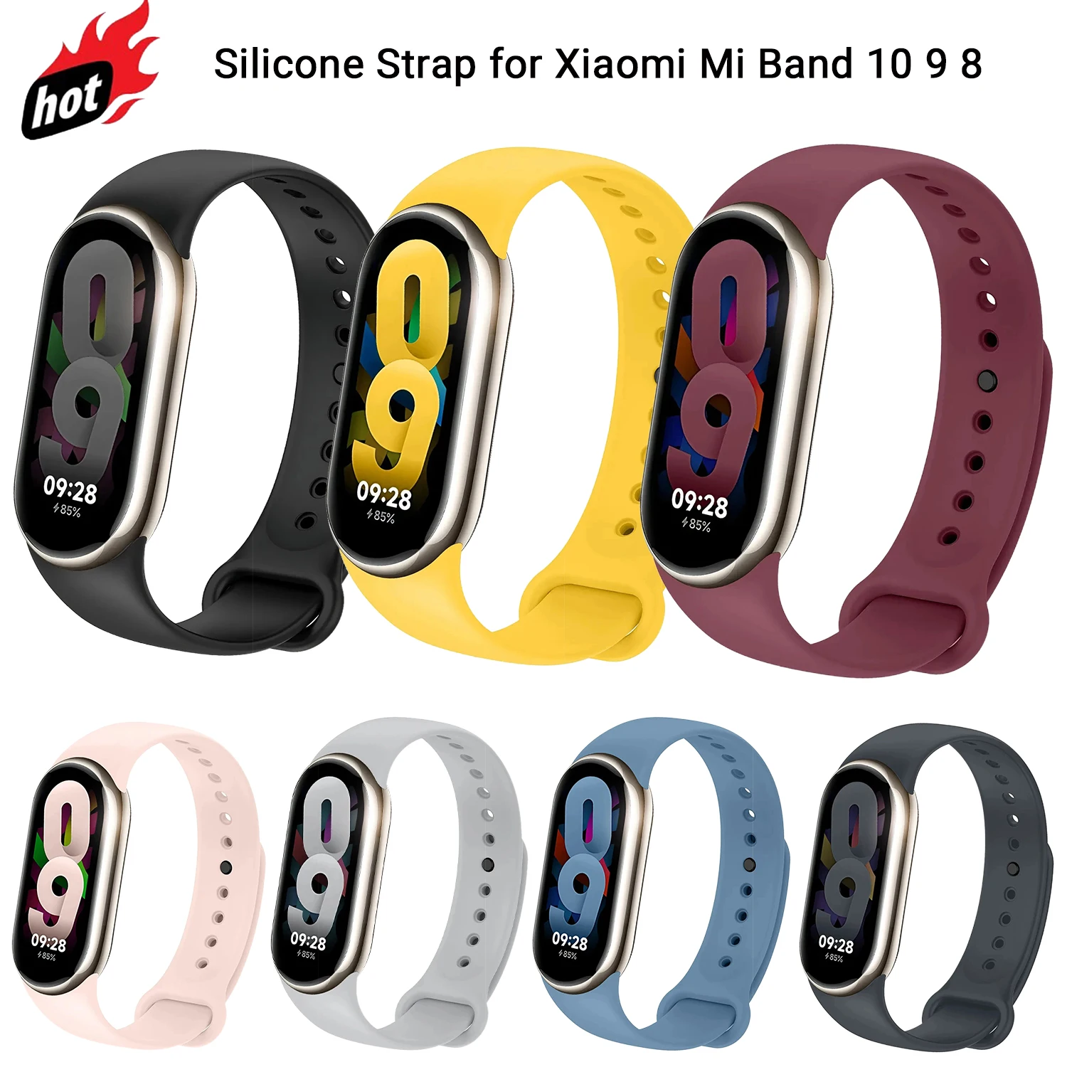 �y�Z�[�����zXiaomi Mi Band 10/9/8�p �V���R���X�g���b�v ������ �I���W�i���u���X���b�g�A�N�Z�T���[ MiBand 10/9 �X�}�[�g�E�H�b�`���X�g�o���h�p�X�g���b�v