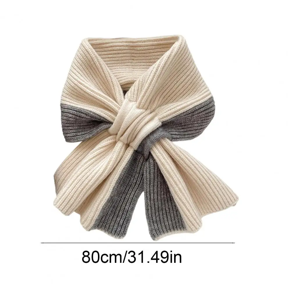 

Шарф с цветными блоками, шарф из акриловой ткани, стильный женский лоскутный цветной зимний шарф, мягкий удобный дизайн с запахом для шеи