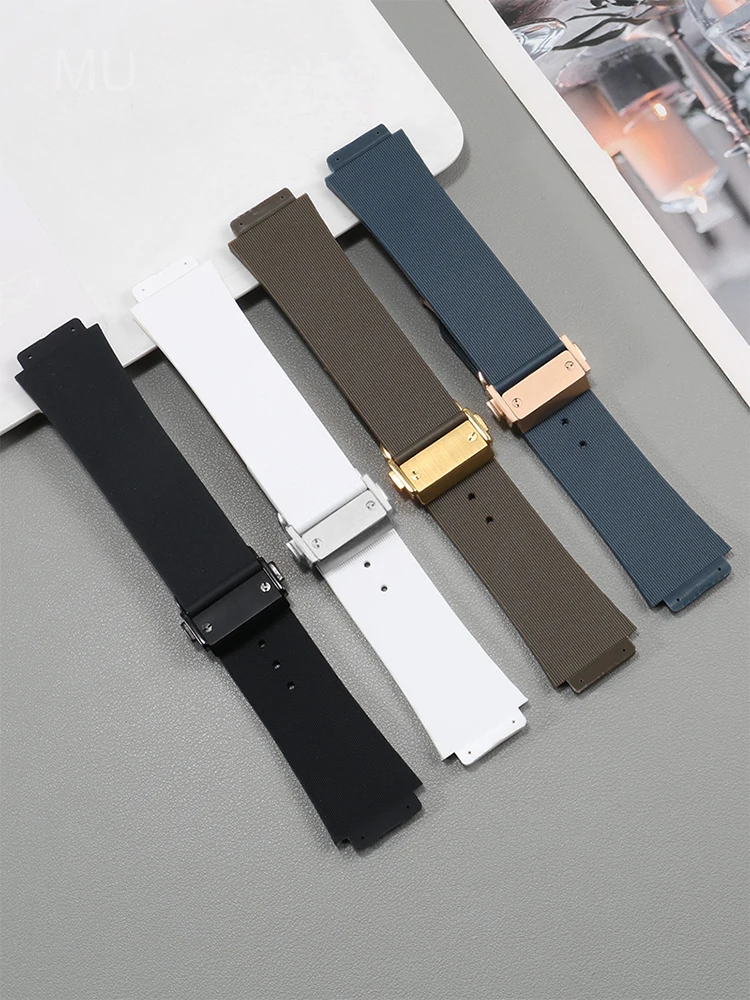 Clean Dust-free Silicone Watchbands for Hublot Yubo Big Bang Classic Fusion Series Waterproof Sweatproof Strap 26x19mm