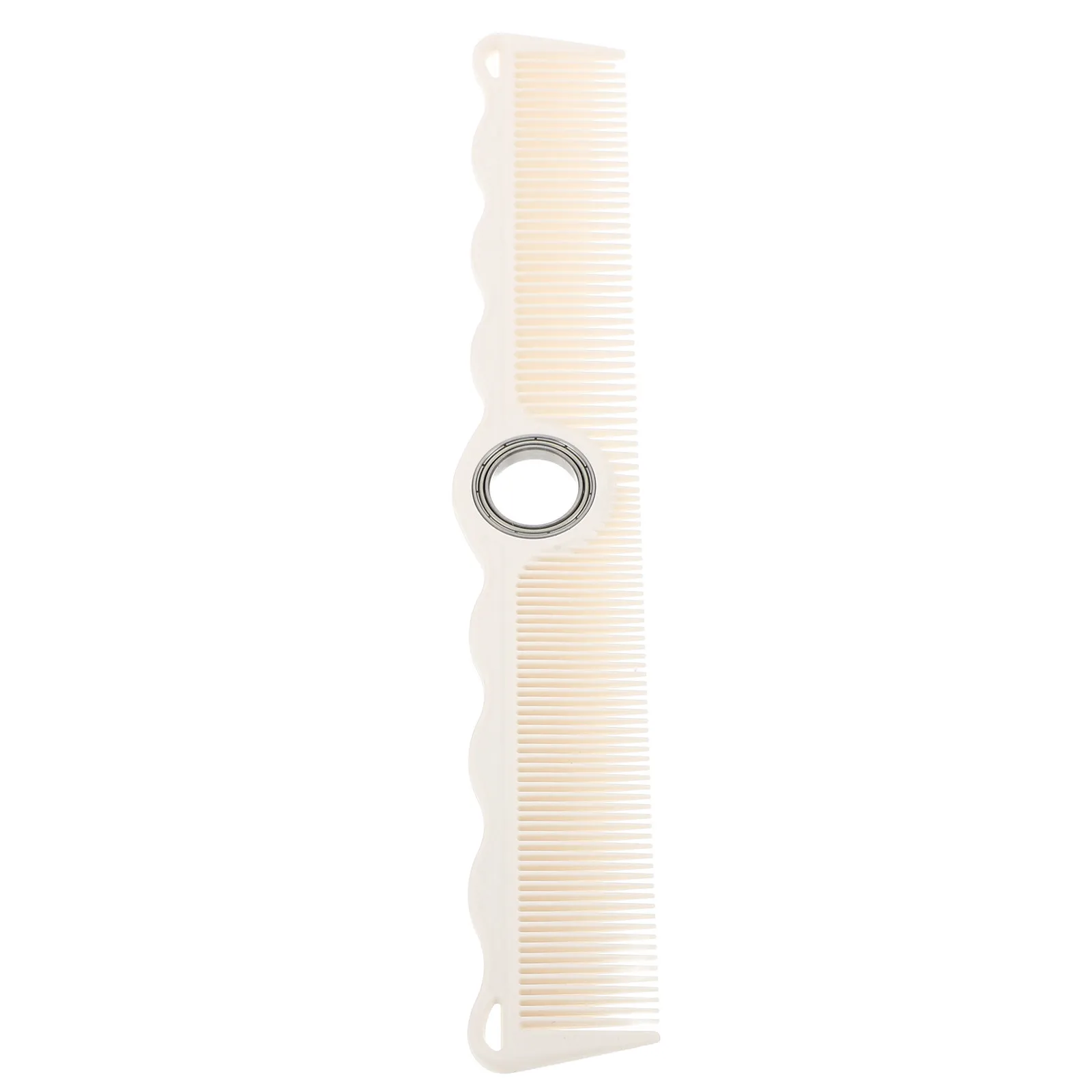 Fine Wide Tooth Rotatable Hair Cutting Comb Rotating Pin Comb Finger Ring Barber Styling Brush Ergonomic Hairdresser Tool Men