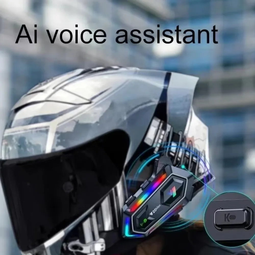 1 قطعة RGB الملونة خلط خوذة دراجة نارية مكبرات الصوت 300 متر بلوتوث 5.3 خوذة سماعة الإجابة التلقائية حر اليدين