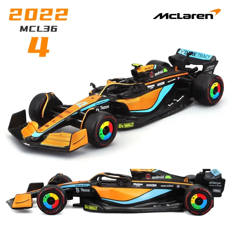 

Bburago F1 1:43 2022 McLaren MCL36 #3 Даниэль Риккардо #4 лванная Норрис формула гонки статический сплав литая искусственная кожа