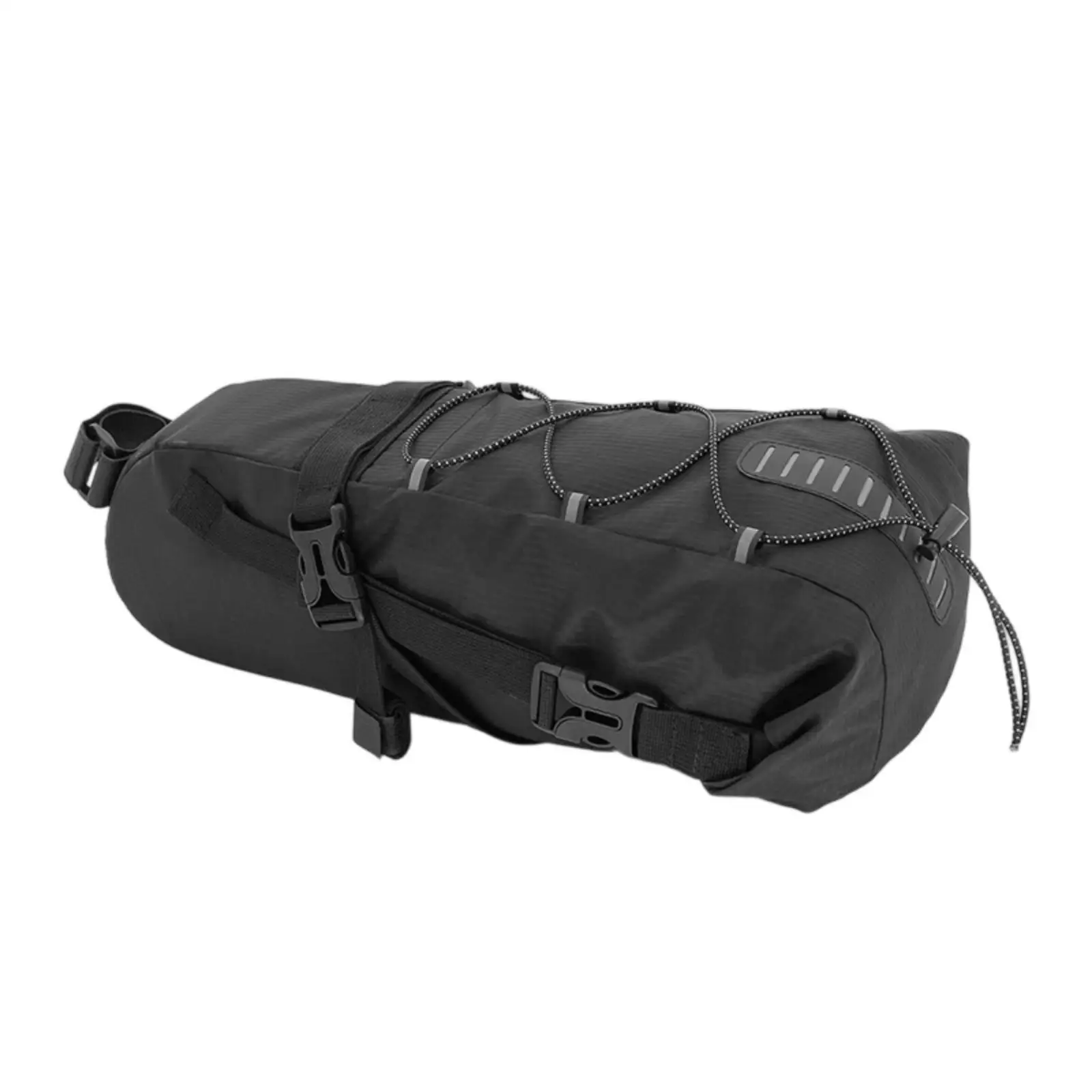 Saddle Bag Black Bicycle Seat Pack 8.5L for Mountain Road Bike Gear Storage with PVC Lining and Hook Loop Fastening